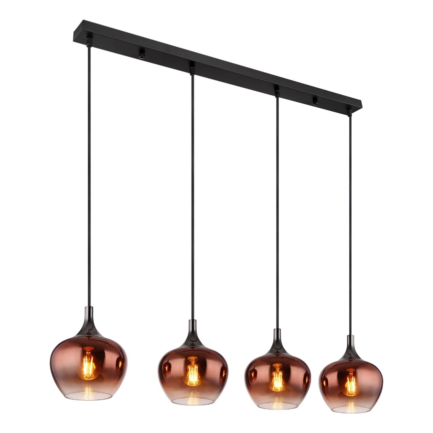 Globo - Пендел 4xE27/40W/230V меден