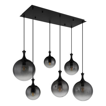 Globo - Пендел 6xE27/10W/230V черен