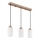 Globo - Пендел на кабел 3xE27/60W/230V дъб/бял