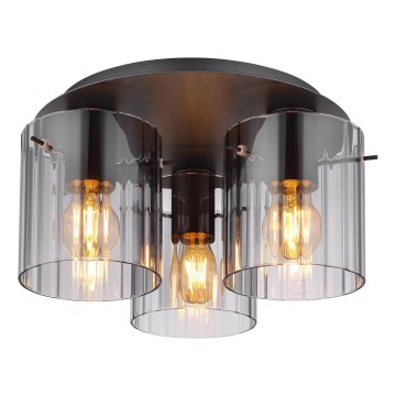 Globo - Плафон 3xE27/40W/230V Ø 37 см сив
