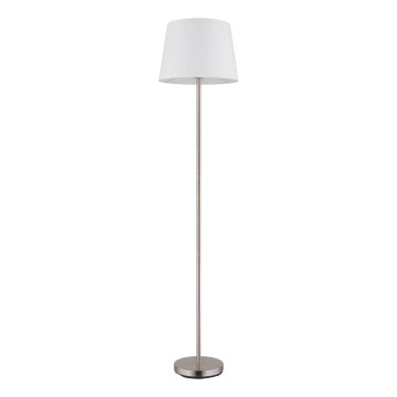 Globo - Подова лампа 1xE27/40W/230V бяла/матов хром