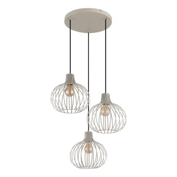 Globo - Полилей на кабел 3xE27/40W/230V бежов