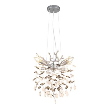 Globo - Полилей на кабел 4xE14/40W/230V сребрист