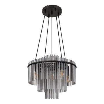 Globo - Полилей на кабел 5xE27/60W/230V черен