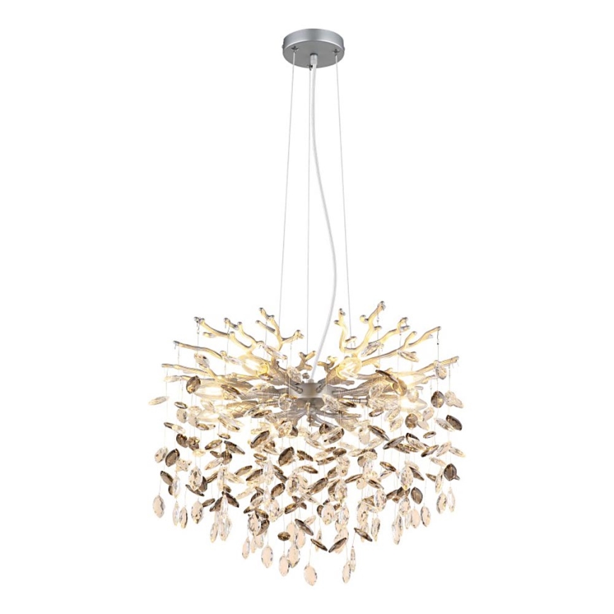 Globo - Полилей на кабел 8xE14/40W/230V сребрист