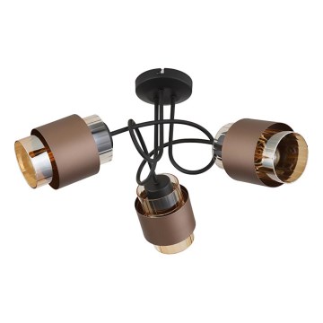 Globo - Полилей с повърхностен монтаж 3xE27/40W/230V черен/бронзов