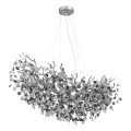 Globo - Полилей с кабелно окачване 10xE14/40W/230V сребрист