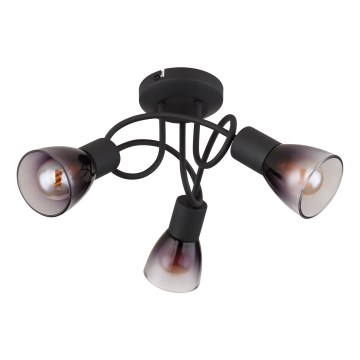 Globo - Полилей за повърхностен монтаж 3xE14/25W/230V черен