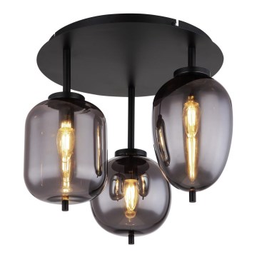 Globo - Полилей за повърхностен монтаж 3xE14/40W/230V black