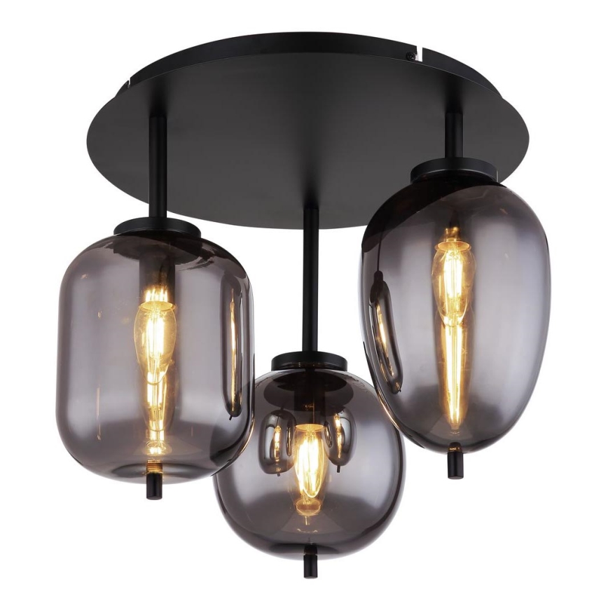 Globo - Полилей за повърхностен монтаж 3xE14/40W/230V black