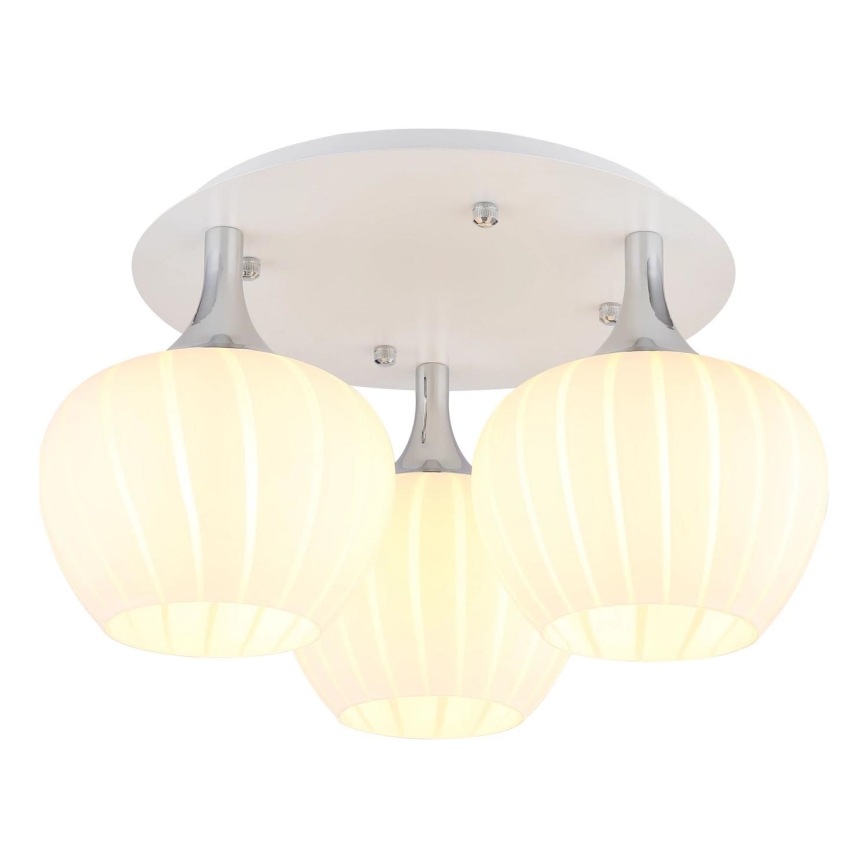 Globo - Полилей за повърхностен монтаж 3xE27/40W/230V бял