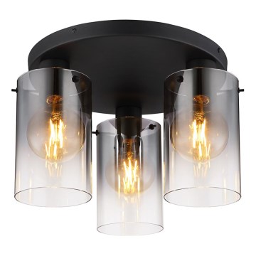 Globo - Полилей за повърхностен монтаж 3xE27/40W/230V Ø 40,5 см черен