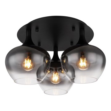 Globo - Полилей за повърхностен монтаж 3xE27/40W/230V Ø 45 см черен