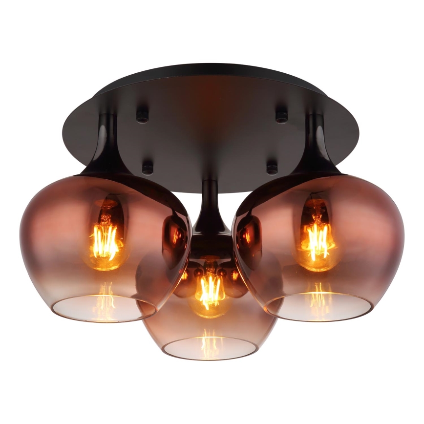 Globo - Полилей за повърхностен монтаж 3xE27/40W/230V Ø 45 см меден