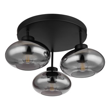 Globo - Полилей за повърхностен монтаж 3xE27ILLU/40W/230V черен