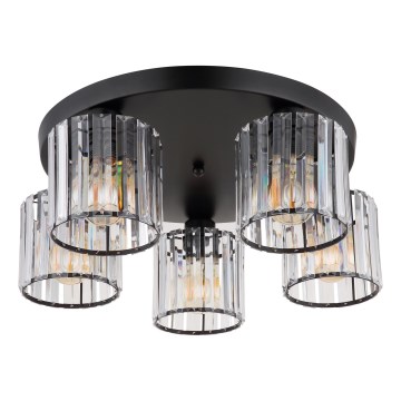 Globo - Полилей за повърхностен монтаж 5xE27/60W/230V Ø 46,5 см черен