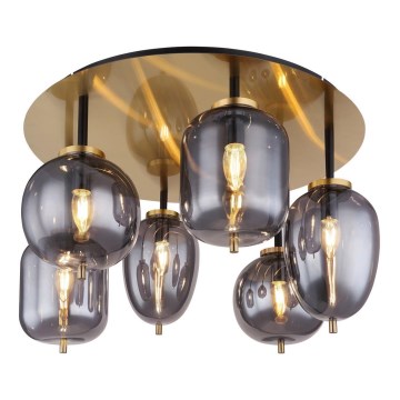 Globo - Полилей за повърхностен монтаж 6xE14/40W/230V месинг