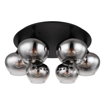 Globo - Полилей за повърхностен монтаж 6xE27/40W/230V диаметър 65 см черен