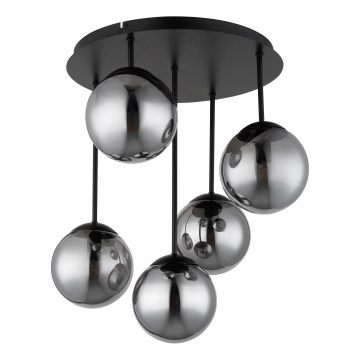 Globo - Полилей за таванен монтаж 5xE14/25W/230V, черен