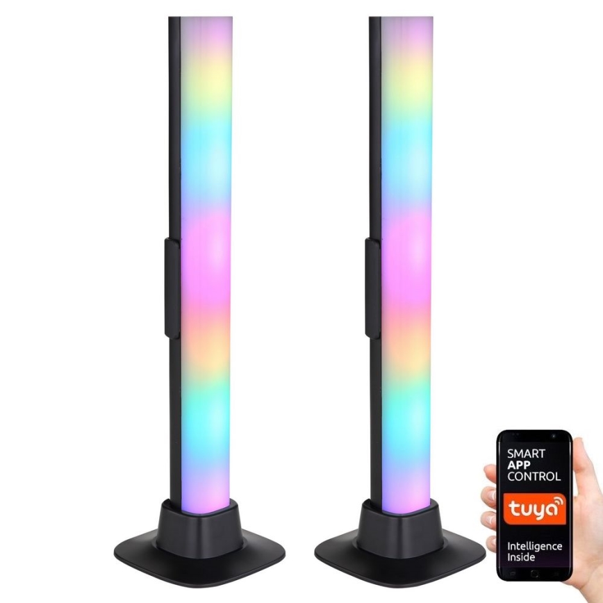 Globo RGB- К-кт 2x LED RGB Димируема настолна лампа 2в1 LED/2W/5V USB Wi-Fi Tuya