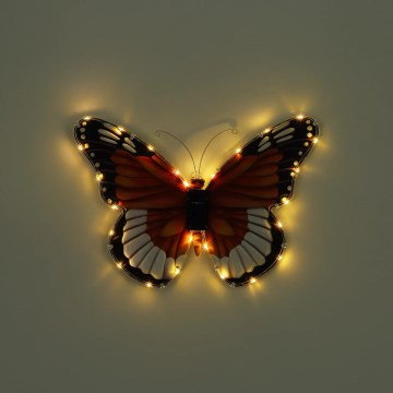 Globo - соларно LED осветително тяло 3V IP44, 200 mAh, дизайн пеперуда