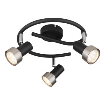 Globo - Спот  3xGU10/25W/230V черен/сребрист