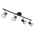 Globo - Спот  4xGU10/25W/230V черен/сребрист