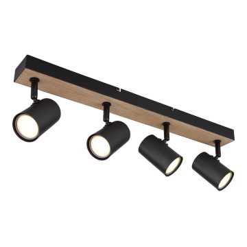 Globo - Спот 4xGU10/35W/230V черен/кафяв