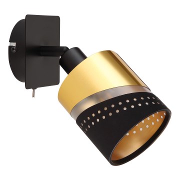 Globo - Спот аплик 1xE14/25W/230V черен/златист