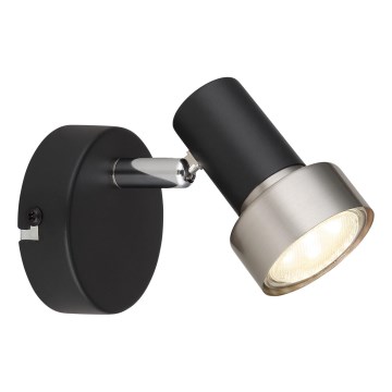Globo - Спот аплик 1xGU10/25W/230V черен/сребрист