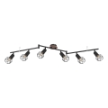 Globo - спот осветително тяло 6xE14/40W/230V, черно/кафяво