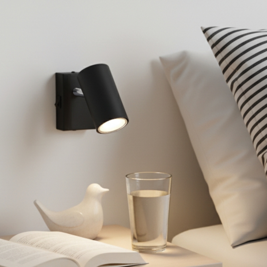 Globo - Стенен спот 1xGU10/25W/230V черен