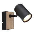 Globo - стенен спот 1xGU10/25W/230V черно/кафяво