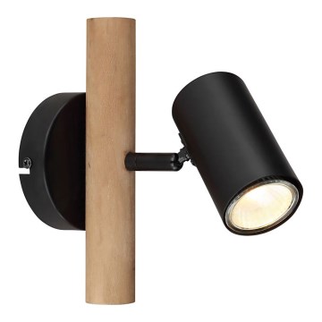 Globo - Стенен спот 1xGU10/5W/230V дървен/метален