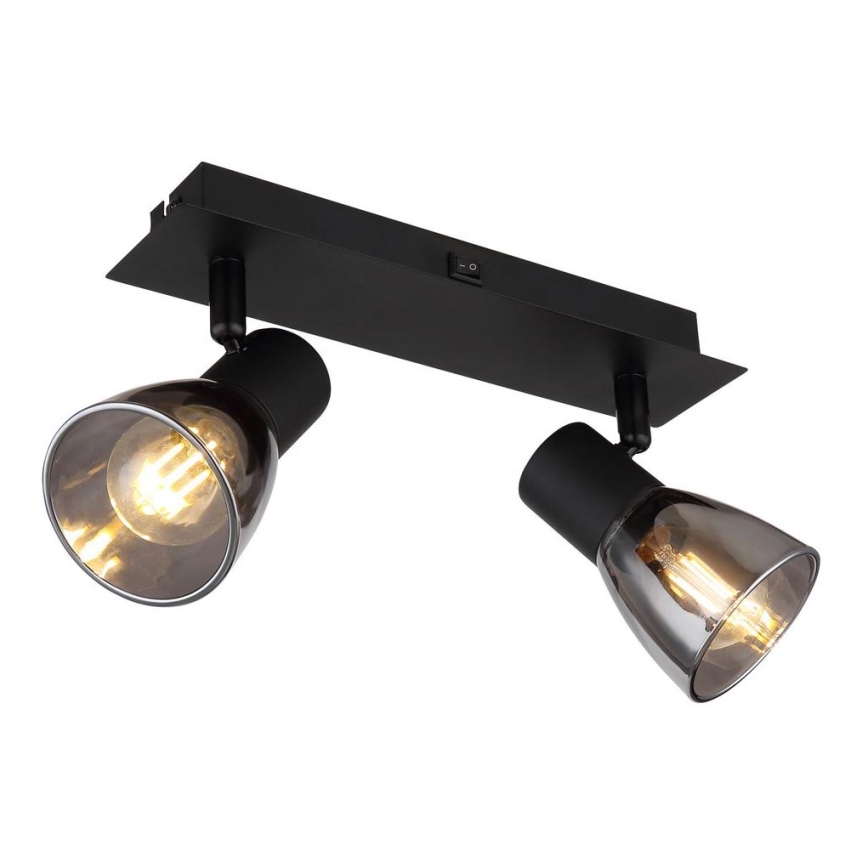 Globo - Стенен спот 2xE14/40W/230V черен