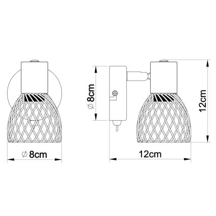Globo - Стенен спот 1xE14/40W/230V