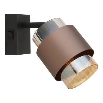 Globo - Стенно точково осветително тяло 1xE27/40W/230V черно/бронзово