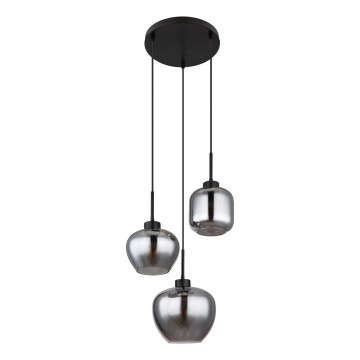 Globo - Висящ полилей на кабел 3xE27/40W/230V черен