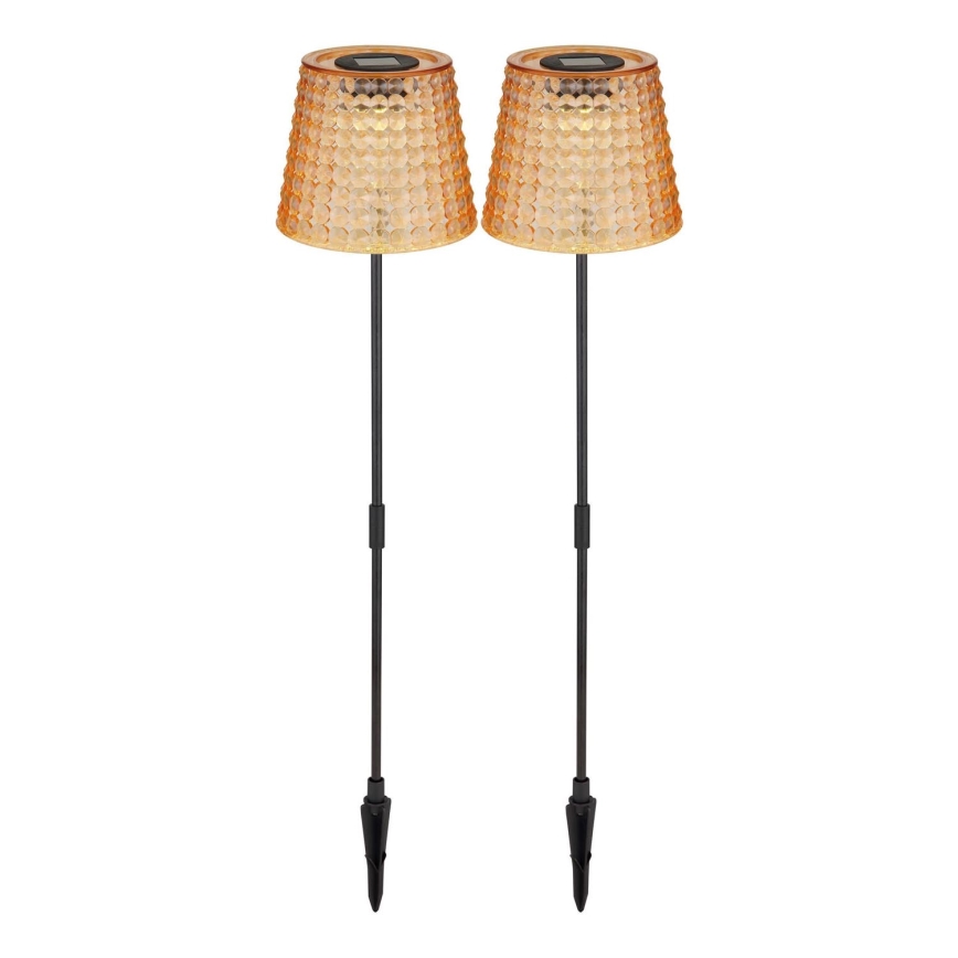 Globo - К-кт 2x LED Соларна лампа LED/0,06W/3V IP44 40 mAh оранжев