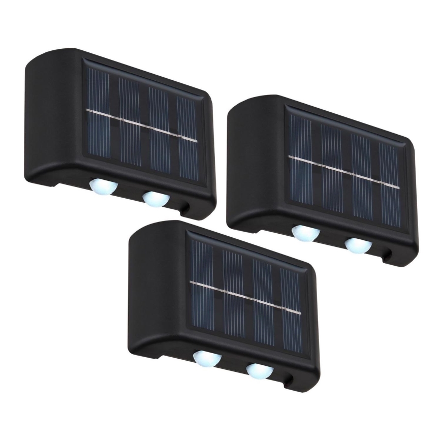 Globo - К-кт 3x LED Соларна лампа LED/0,8W/3V 6500K IP44 600 mAh