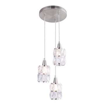 Globo - Кристален Полилей на верижка 3xE14/40W/230V