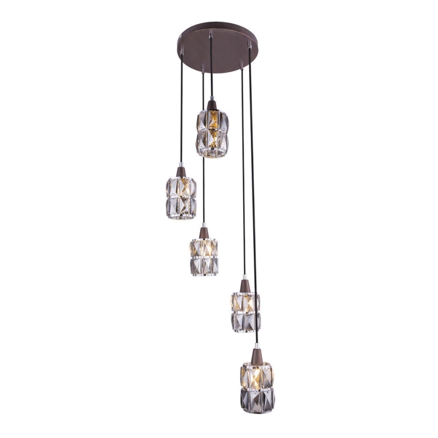 Globo - Кристален Полилей на верижка 5xE14/40W/230V