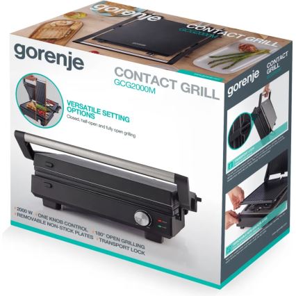 GORENJE GCG2000M - Контактен грил 1800W/230V черен