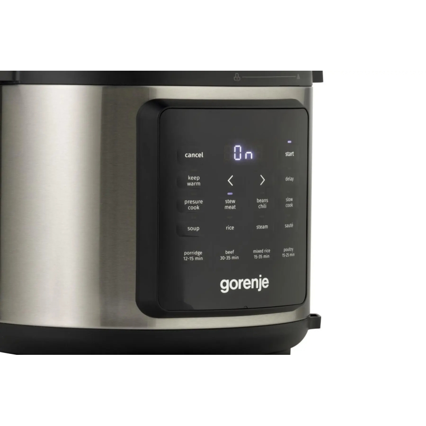 GORENJE GMC6SBK - Мултифункционална електрическа тенджера 6 л, 8 в 1, 1000W/230V, от неръждаема стомана