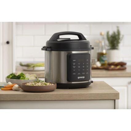 GORENJE GMC6SBK - Мултифункционална електрическа тенджера 6 л, 8 в 1, 1000W/230V, от неръждаема стомана