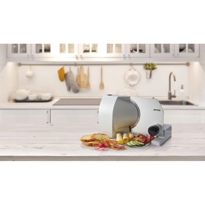 GORENJE R708A - Електрическа филийорезачка 100 W/230 V, от неръждаема стомана