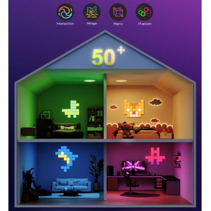 Govee - 10x Интелигентен mini RGBIC panel Wi-Fi