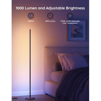 Govee - димируема LED RGBW подова лампа LITE MATTER LED/24W/230V Wi-Fi