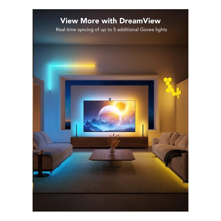 Govee - DreamView T2 DUAL TV 55-65 SMART LED подсветка RGBIC Wi-Fi + дистанционно управление