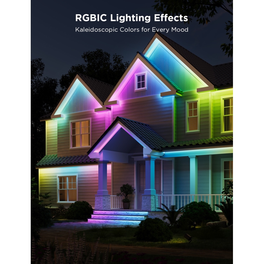 Govee - Екстериорен Pro SMART RGBICWW екстериорен LED лента 10m 2700-6500K Wi-Fi IP65